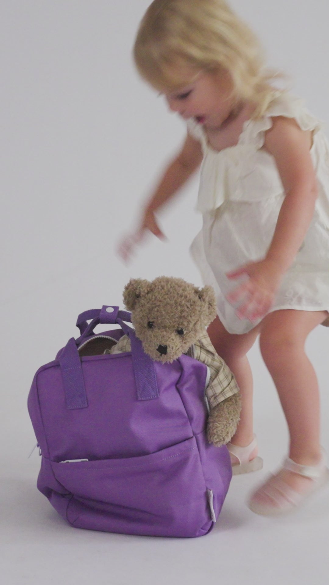 Medium Kids Backpack We Roam Violet